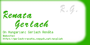 renata gerlach business card
