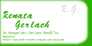 renata gerlach business card